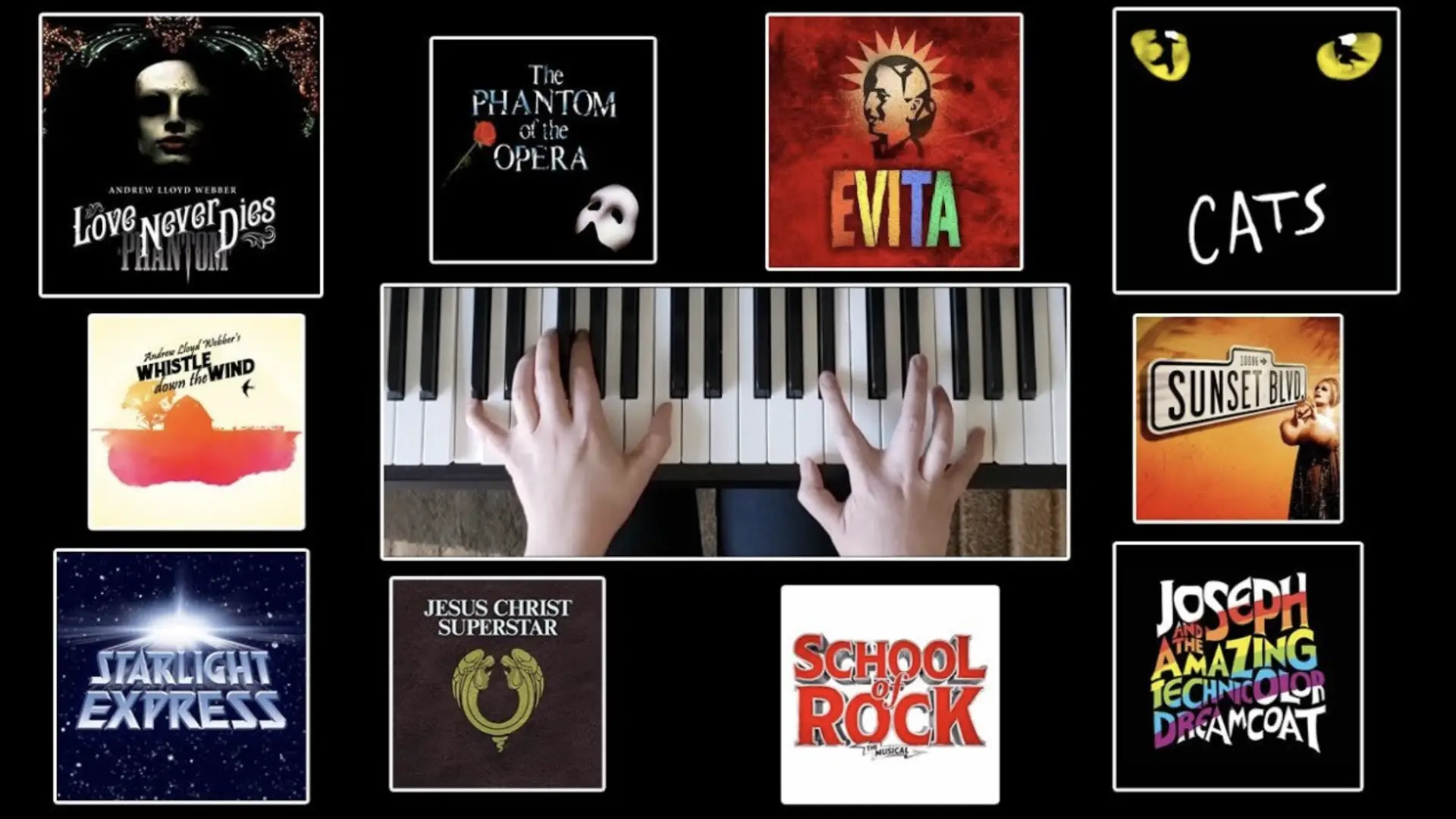 music collage from andrew lloyd webber